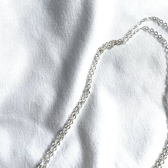 Los Angeles Faith Key Pendant Chain Necklace Silver Tone Spring Ring - Picture 5 of 5